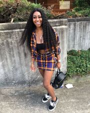 Plaid Print Long Sleeve Top Mini Skirt 2 Piece Sets OD-68200