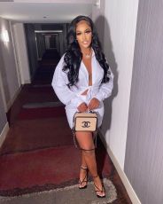 White Shirt Top And Mini Skirt Two Piece Sets WSM-5219