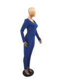 Sexy Long Sleeve Solid Two Piece Pants Set FOSF-8020
