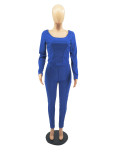 Sexy Long Sleeve Solid Two Piece Pants Set FOSF-8020