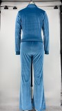 Casual Long Sleeve Zipper Long Sleeve 2 Piece Sets XMY-9294