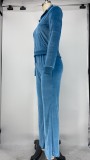 Casual Long Sleeve Zipper Long Sleeve 2 Piece Sets XMY-9294