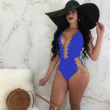 Sexy Lace Up Hollow Out One Piece Swimsuits BN-9079