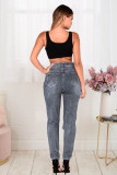 Plus Size Denim Ripped Hole Jeans Pants LX-5119