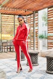 Casual Tracksuit Long Sleeve Split Pants 2 Piece Sets XMY-9206
