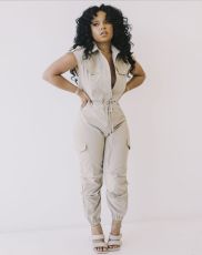 Casual Solid Sleeveless Cargo Jumpsuits OMY-0003