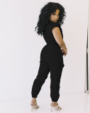 Casual Solid Sleeveless Cargo Jumpsuits OMY-0003