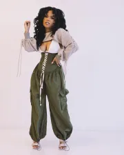 Casual High Waist Lace Up Loose Wide Leg Pants OMY-0002