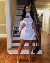 Sexy One Shoulder Hollow Out Mini Dress BS-1246