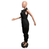 Casual Solid Sleeveless Cargo Jumpsuits OMY-0003