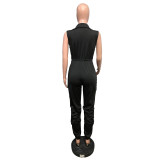 Casual Solid Sleeveless Cargo Jumpsuits OMY-0003