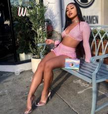 Sexy Long Sleeve Two Piece Shorts Set BN-9166