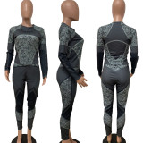 Casual Printed Long Sleeve Two Piece Pants Set LSD-9062