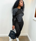Casual Printed Long Sleeve Two Piece Pants Set LSD-9062