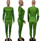 Casual Printed Long Sleeve Two Piece Pants Set LSD-9062