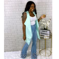 Plus Size Denim Tassel Jeans LSD-8679