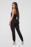 Solid Ribbed Sleeveless Spaghetti Strap Jumpsuits LSD-8826