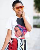 Character Printed Short Sleeve O Neck T-Shirt Tops LSD-8309