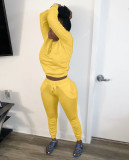Plus Size Solid Long Sleeve Stacked Pants 2 Piece Sets LSD-8737