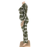 Plus Size Casual Striped One Piece Jumpsuits OSIF-20876