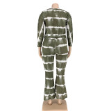 Plus Size Casual Striped One Piece Jumpsuits OSIF-20876