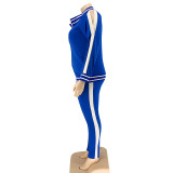 Plus Size Casual Tracksuit Zipper Two Piece Sets OSIF-20999