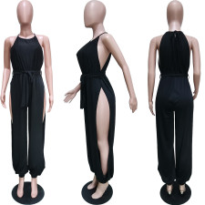 Sexy Sleeveless Split Sashes One Piece Jumpsuits BGN-149