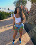 Sexy Hole Fringed Jeans Shorts HMS-5309