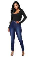 Plus Size Denim Skinny Pencil Jeans HSF-2044