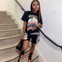 Casual Printed Short Sleeve Two Piece Sets GLF-8127