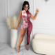 Sexy Mesh Patchwork Asymmetry Sleeveless Jumpsuits NIK-218