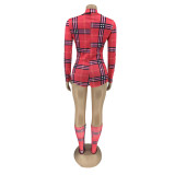 Sexy Printed Long Sleeve Rompers With Stocking OMY-0001