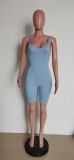 Sexy Solid Sleeveless Skinny Strap Rompers HMS-5435