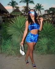 Sexy Velvet Tube Top And Shorts Two Piece Suits LSL-6414