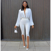 Solid High Waist Leggings Step Foot Pants ASL-6356