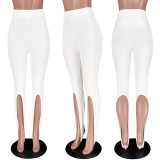 Solid High Waist Leggings Step Foot Pants ASL-6356