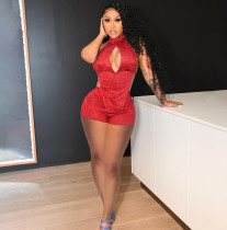 Sexy Solid Halter Top And Shorts Two Piece Sets YIBF-6046