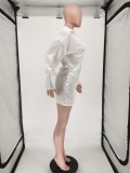 Sexy Deep V Neck Long Sleeve Mini Dress WSM-5225