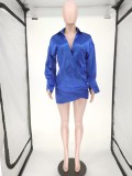 Sexy Deep V Neck Long Sleeve Mini Dress WSM-5225