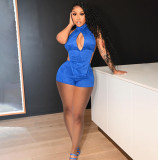Sexy Solid Halter Top And Shorts Two Piece Sets YIBF-6046