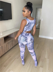 Sexy Printed Hollow Out Split Jumpsuits OY-6255