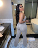 Sexy Solid Color Sling Jumpsuits XYF-9083
