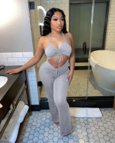 Sexy Solid Color Sling Jumpsuits XYF-9083