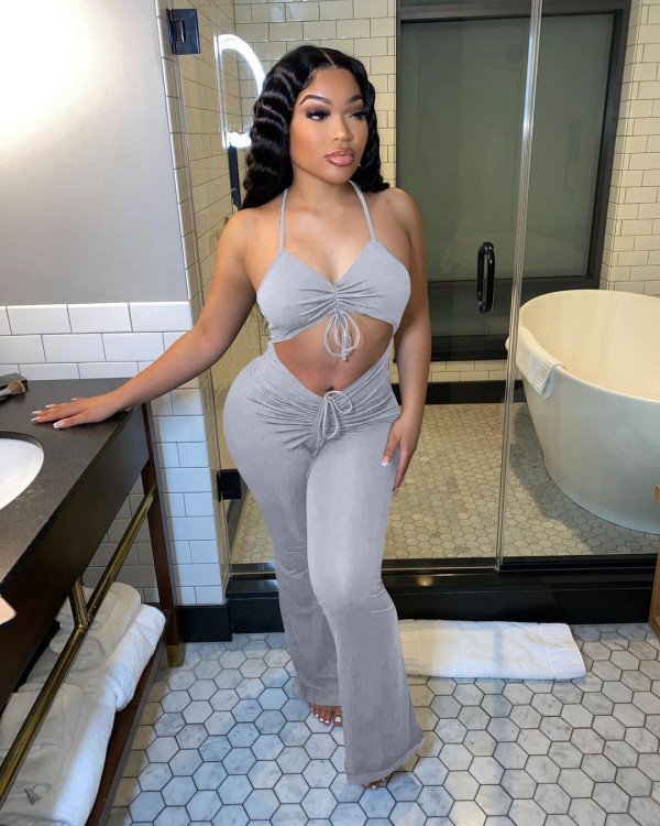 Sexy Solid Color Sling Jumpsuits XYF-9083