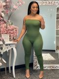 Solid Off Shoulder Tight Tube Jumpsuits WSM-5228