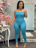 Solid Off Shoulder Tight Tube Jumpsuits WSM-5228