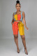 Casual Sports Patchwork Two Piece Shorts Set TK-6155