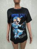 Casual Printed Short Sleeve O Neck T Shirt BN-9265