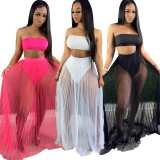 Sexy Tube Top+underpants+Mesh Skirt 3 Piece Sets CH-8162