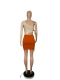 Sexy One Shoulder Lace Up Hollow Mini Dress CHY-1318